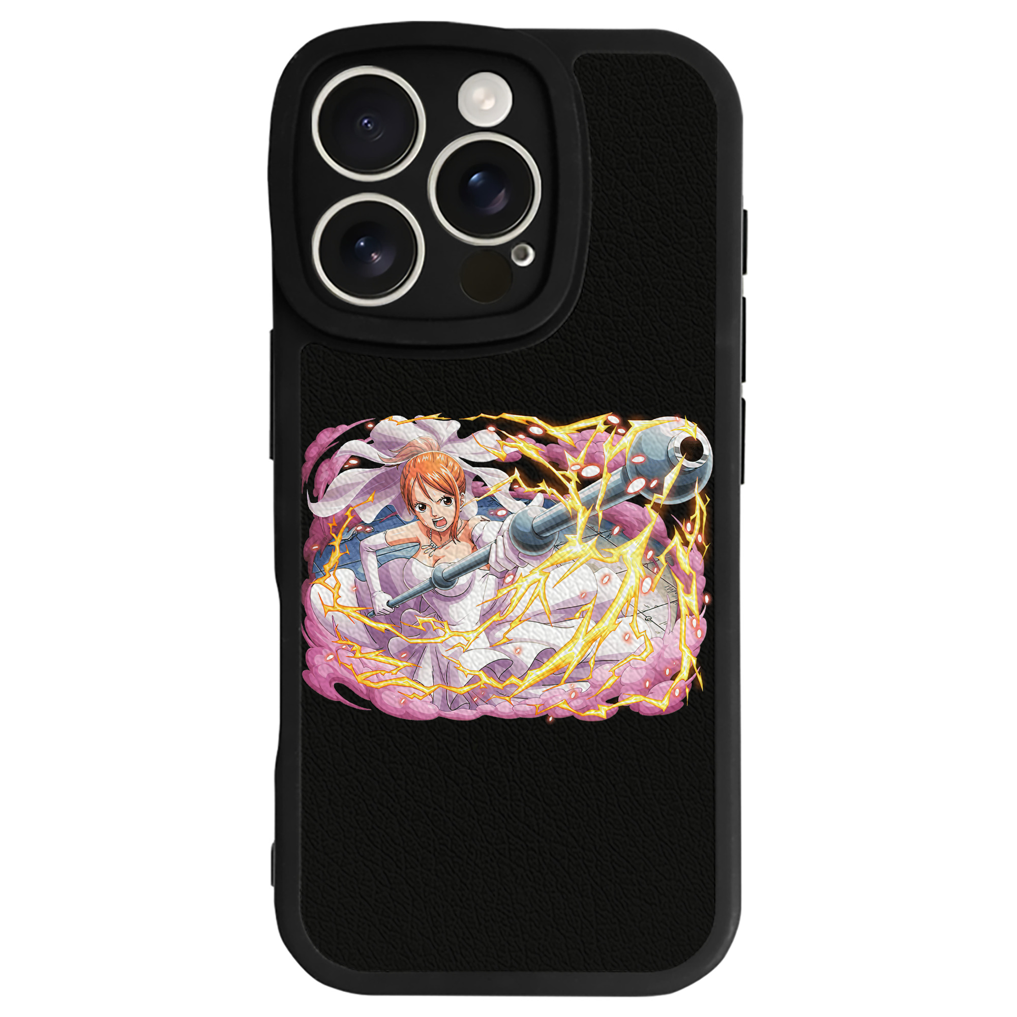 （画像用） ワンピース ナミ ONE PIECE Nami 【iPhone 16シリーズ対応】シリコンスマホケース（レザー調） 材質：シリコン